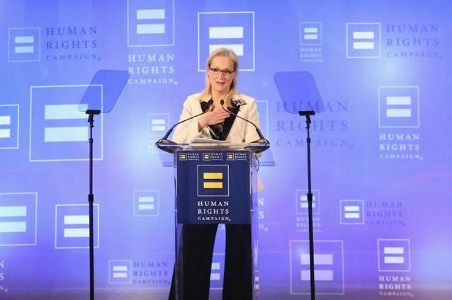 Meryl Streep at the 2017 Human Rights Campaign Greater New York Gala